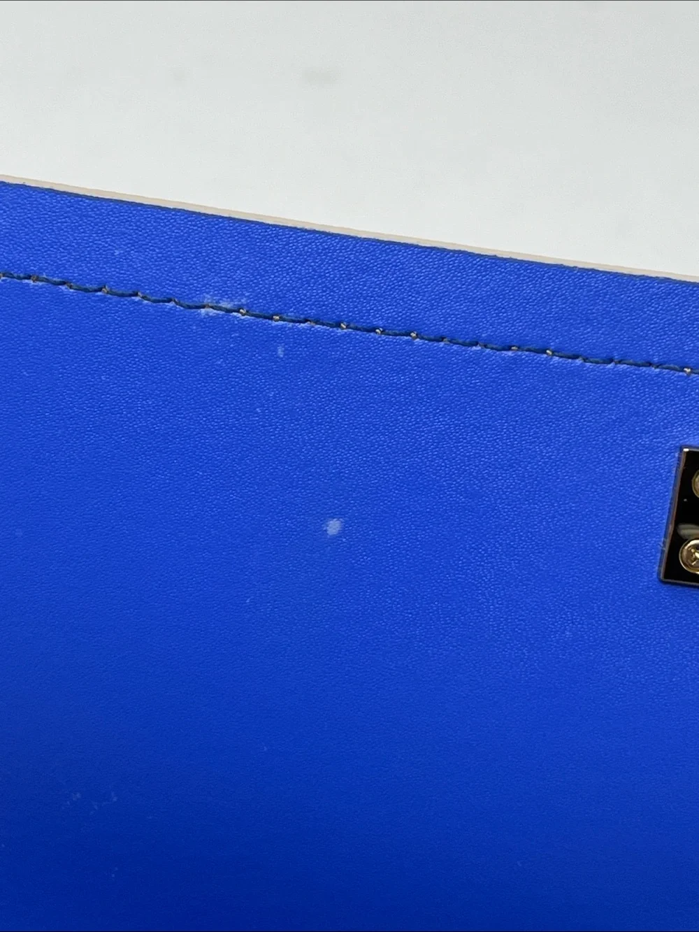 KATE SPADE NEW YORK BLUSH COLOR COW LEATHER WITH ROYAL BLUE INSIDE WALLET BAG